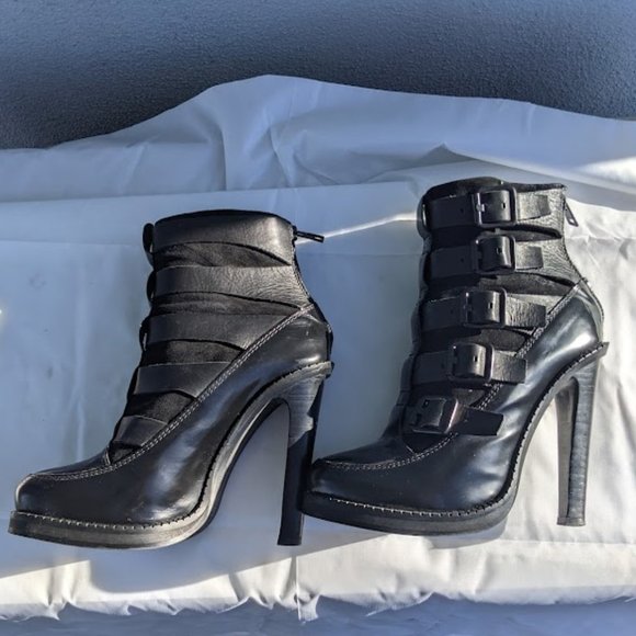 ALL SAINTS BLACK WIDOW STILETTO BOOTS - BLACK WIDOW - EU 39/US 8 - Picture 5 of 16